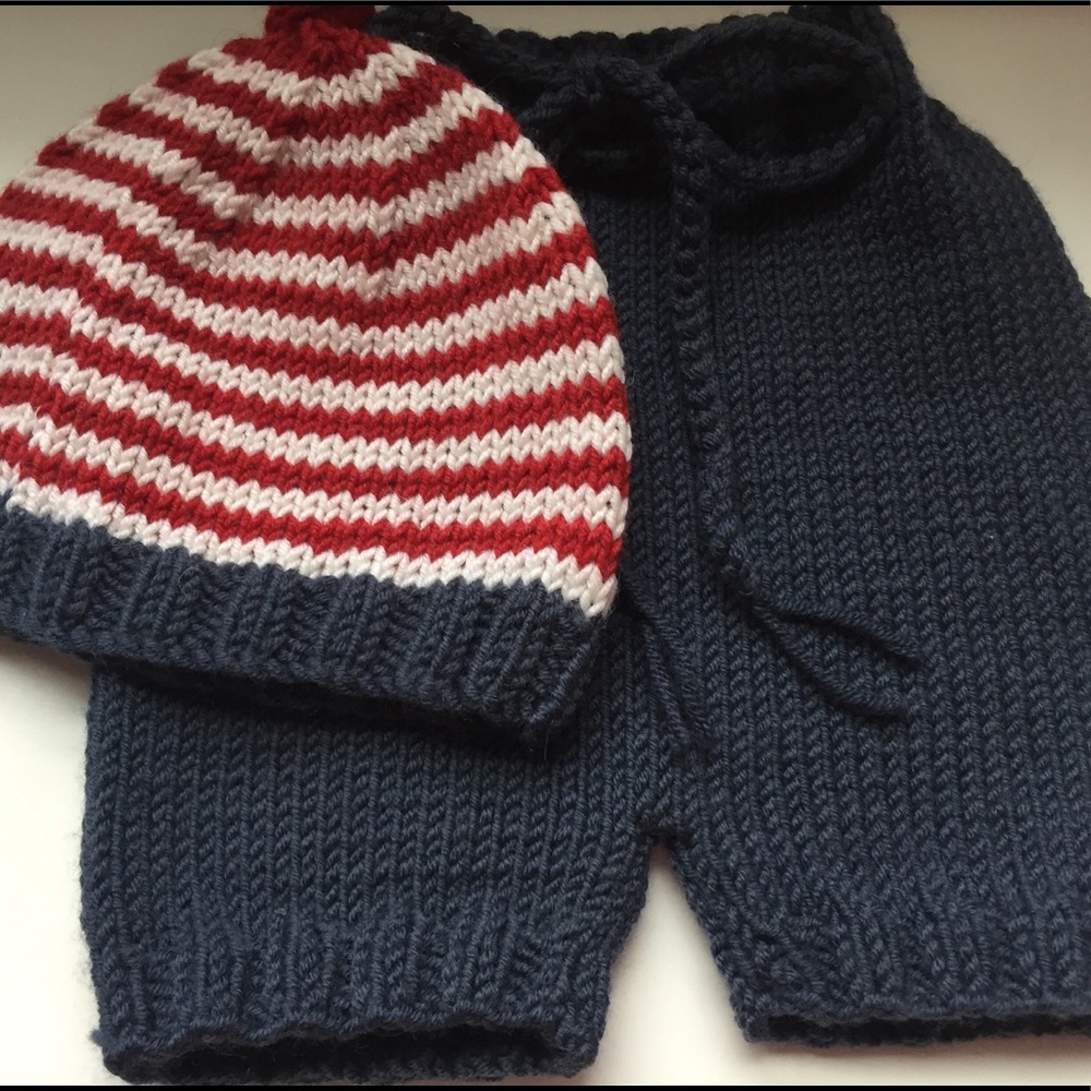👶🏻 Newborn photo prop crochet knit outfit